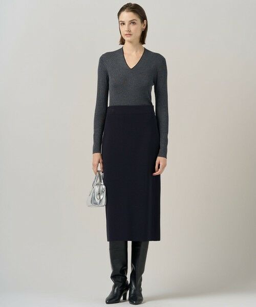 ICB / アイシービー ミニ・ひざ丈スカート | 【洗える】 シンセティックダブルフェイス ニットタイトスカート | 詳細15