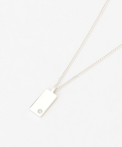 ICB / アイシービー ネックレス・ペンダント・チョーカー | 【SILVER925】メレダイヤモンド プレートネックレス | 詳細4
