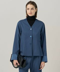 ICB / アイシービー シャツ・ブラウス | 【裏起毛】 ウォームサテン カーディガンブラウス