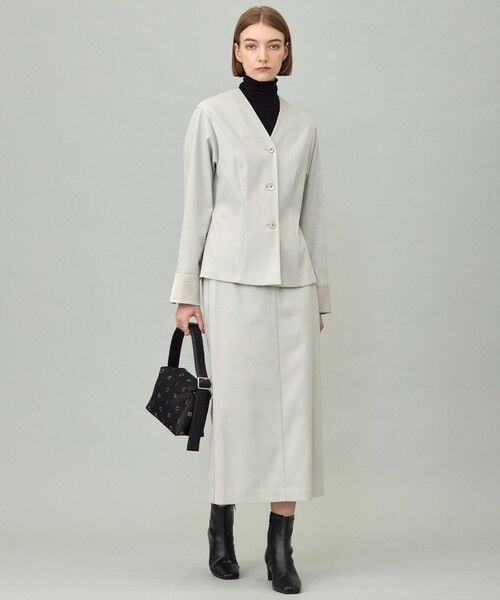 ICB / アイシービー シャツ・ブラウス | 【裏起毛】 ウォームサテン カーディガンブラウス | 詳細1