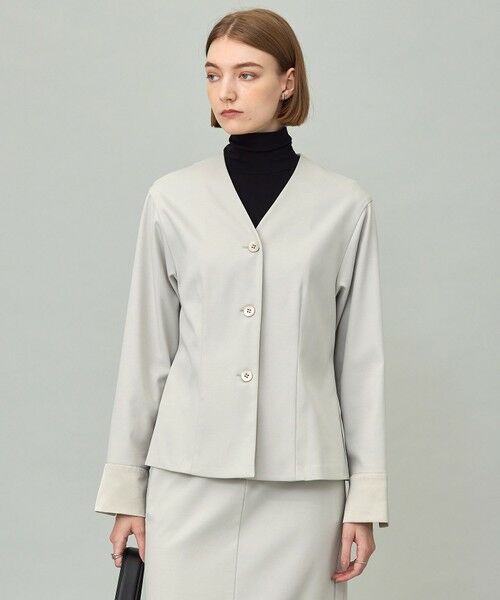 ICB/アイシービー ウォームサテン カーディガンブラウス トープ系 0 ICB/アイシービー ウォームサテン カーディガンブラウス トープ系 0