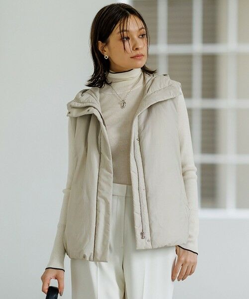 ICB/アイシービー 【撥水加工】ADSダウン フーデット ベスト トープ系 2 ICB/アイシービー 【撥水加工】ADSダウン フーデット ベスト トープ系 2