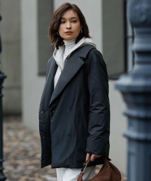 ICB/アイシービー 【撥水加工】ADSダウン Pコート チャコールグレー系 4 ICB/アイシービー 【撥水加工】ADSダウン Pコート チャコールグレー系 4