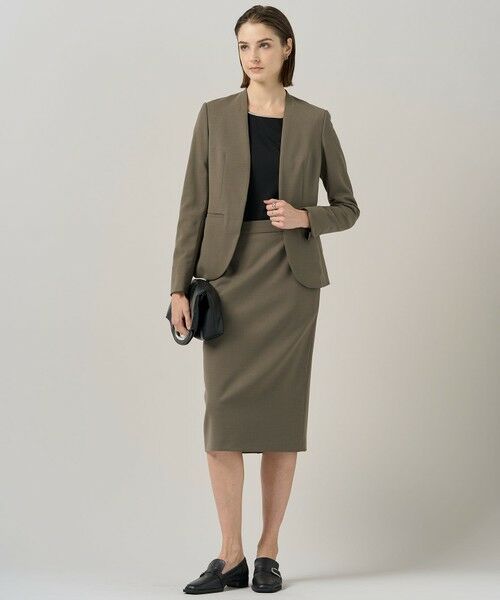 ICB / アイシービー ノーカラージャケット | 【UVカット・洗える】ウール2WAYストレッチ ノーカラージャケット | 詳細2