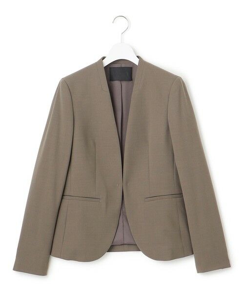 ICB / アイシービー ノーカラージャケット | 【UVカット・洗える】ウール2WAYストレッチ ノーカラージャケット | 詳細3