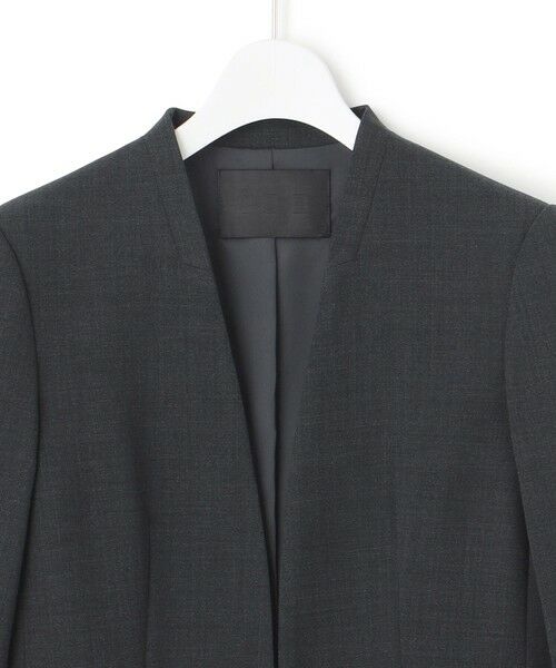 ICB / アイシービー ノーカラージャケット | 【UVカット・洗える】ウール2WAYストレッチ ノーカラージャケット | 詳細7