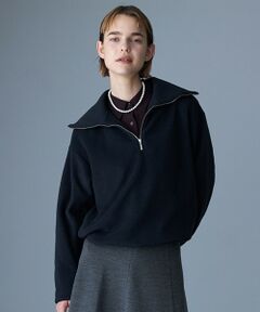 ICB / アイシービー カットソー | 【洗える】 トスカーナフリース ハーフジッププルオーバー