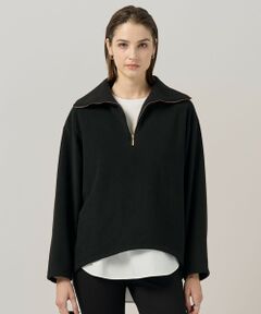 ICB / アイシービー カットソー | 【洗える】 トスカーナフリース ハーフジッププルオーバー