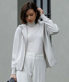 ICB / アイシービー パーカー | 【洗える】ソフトカシミヤミックス ジップアップ ニットパーカー