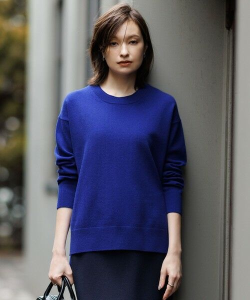 ICB/アイシービー 【新色追加・洗える】ソフトカシミヤミックス クルーネックニット ロイヤルブルー系 XS ICB/アイシービー 【新色追加・洗える】ソフトカシミヤミックス クルーネックニット ロイヤルブルー系 XS