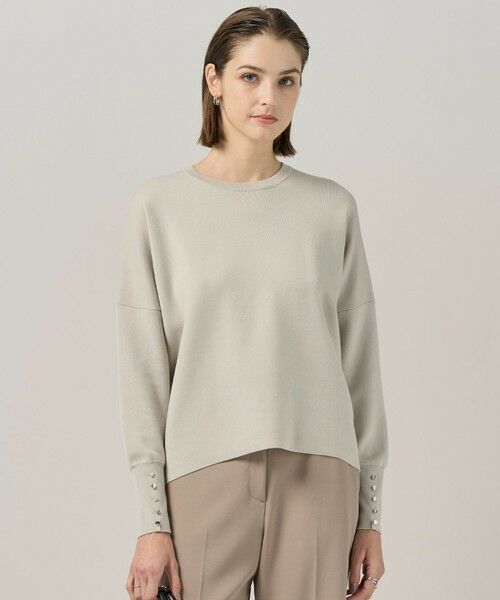 ICB/アイシービー 【洗える】 シルキーウールダブルフェイス ニットプルオーバー トープ XS ICB/アイシービー 【洗える】 シルキーウールダブルフェイス ニットプルオーバー トープ XS