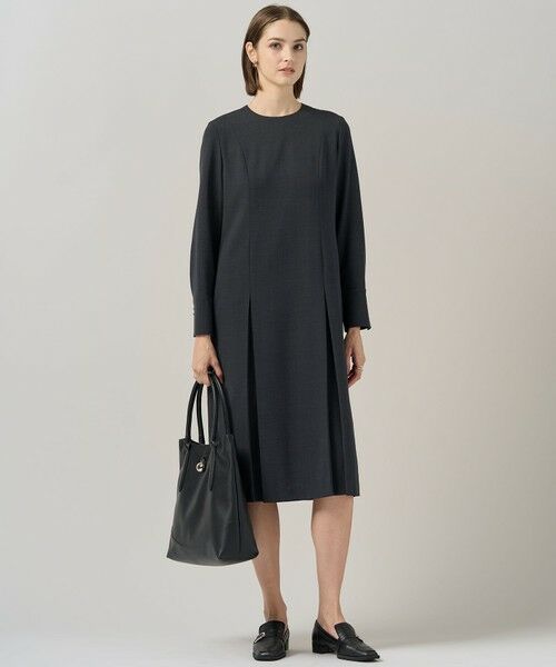 ICB / アイシービー ロング・マキシ丈ワンピース | 【UVカット・洗える】ウール2WAYストレッチ 長袖ワンピース | 詳細9