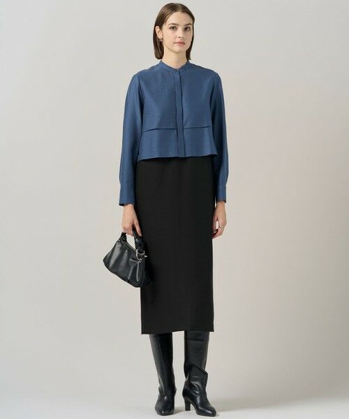 ICB / アイシービー ロング・マキシ丈ワンピース | 【洗える】ウールワッシャーツイル シャツドッキング ワンピース | 詳細3