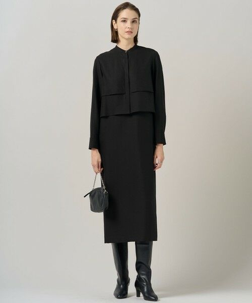 ICB / アイシービー ロング・マキシ丈ワンピース | 【洗える】ウールワッシャーツイル シャツドッキング ワンピース | 詳細13