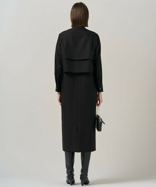 ICB / アイシービー ロング・マキシ丈ワンピース | 【洗える】ウールワッシャーツイル シャツドッキング ワンピース | 詳細14