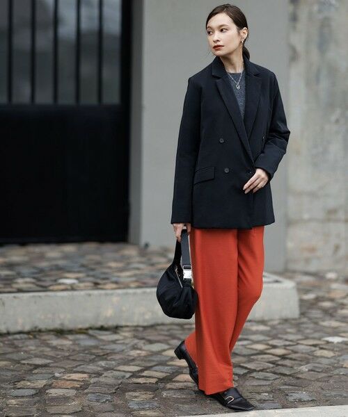 ICB / アイシービー その他パンツ | 【洗える】ウールワッシャーツイル ワイドストレートパンツ | 詳細3