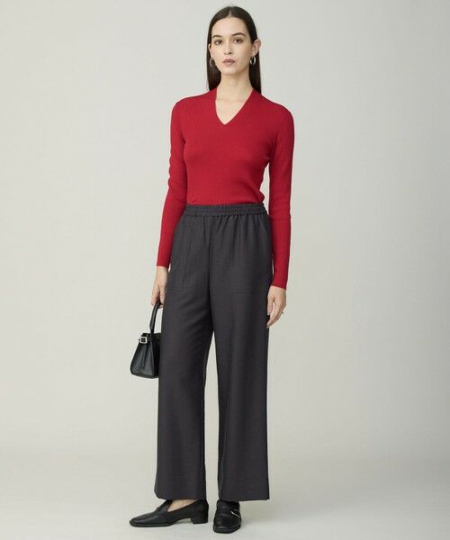 ICB / アイシービー その他パンツ | 【洗える】ウールワッシャーツイル ワイドストレートパンツ | 詳細24