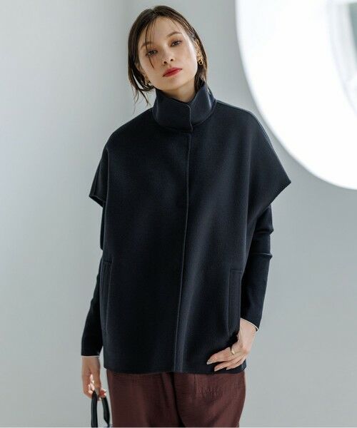 ICB/アイシービー WoolRever スタンドカラージレ ブラック系 4 ICB/アイシービー WoolRever スタンドカラージレ ブラック系 4