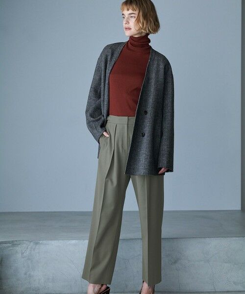 ICB / アイシービー その他アウター | WoolRever ノーカラーショートコート | 詳細15