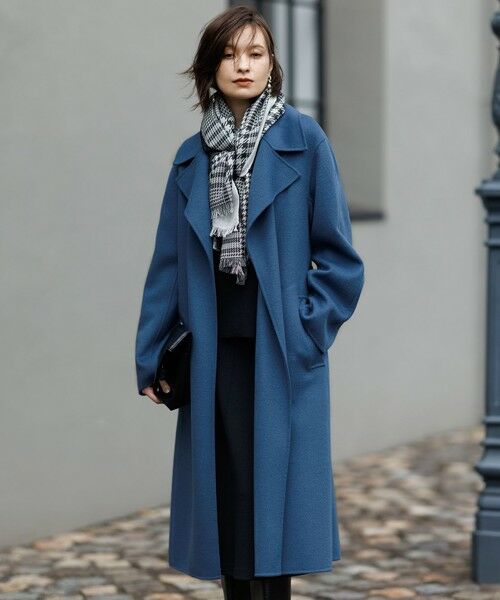 ICB/アイシービー WoolRever ロングコート ブルーグレー系 4