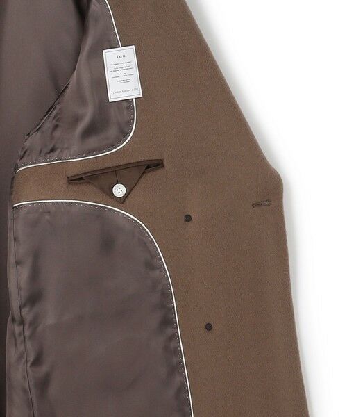 ICB / アイシービー ピーコート | 【WEB＆一部店舗限定】WooloopShortBeaver ショールカラーコート | 詳細9