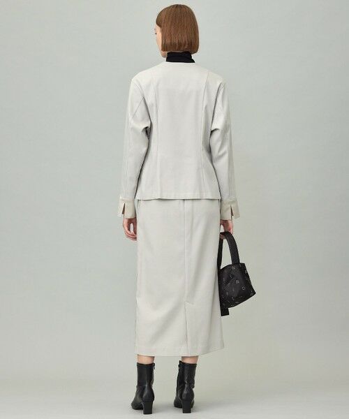 ICB / アイシービー ミニ・ひざ丈スカート | 【裏起毛】 ウォームサテン Iラインスカート | 詳細3