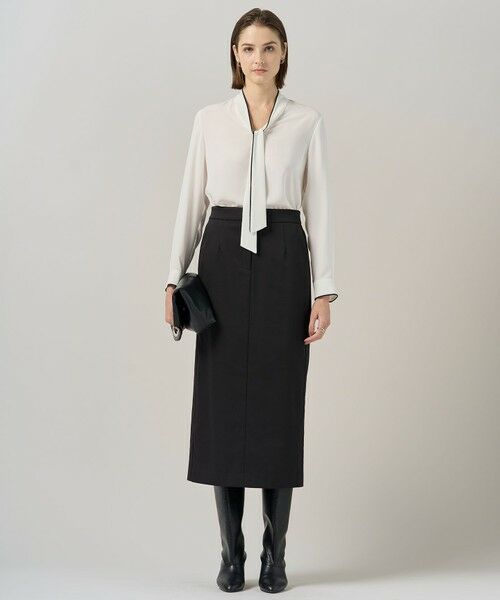 ICB / アイシービー ミニ・ひざ丈スカート | 【裏起毛】 ウォームサテン Iラインスカート | 詳細18