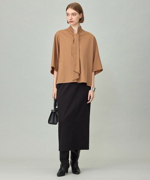 ICB / アイシービー ミニ・ひざ丈スカート | 【裏起毛】 ウォームサテン Iラインスカート | 詳細20