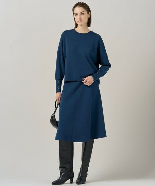 ICB / アイシービー ミニ・ひざ丈スカート | 【洗える】 シルキーウールダブルフェイス ニットフレアスカート | 詳細8