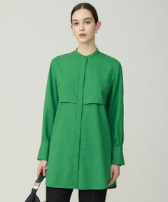 ICB / アイシービー シャツ・ブラウス | アルタニカツイル バンドカラーブラウス