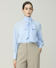 ICB / アイシービー シャツ・ブラウス | セルロースシルクビエラ ボウタイ付きブラウス