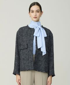 ICB / アイシービー ノーカラージャケット | ライトブッチャーツイード ノーカラージャケット