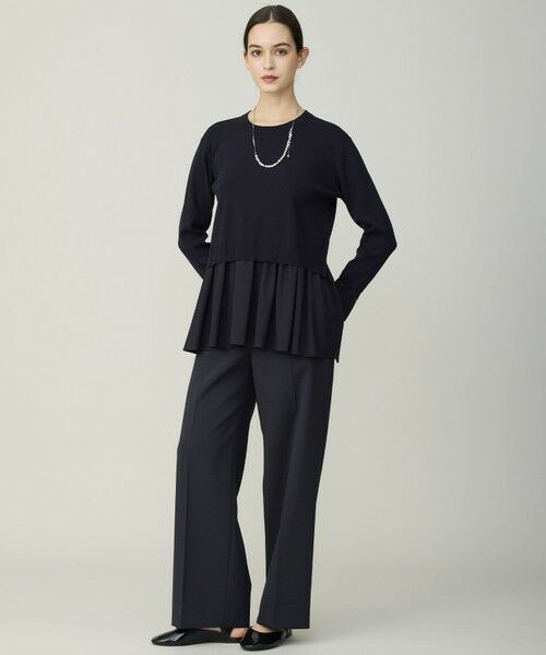 ICB / アイシービー ニット・セーター | レーヨンシルクストレッチブレンド ドッキングペプラムプルオーバー | 詳細2