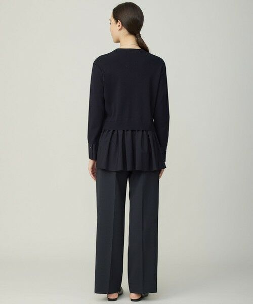 ICB / アイシービー ニット・セーター | レーヨンシルクストレッチブレンド ドッキングペプラムプルオーバー | 詳細3