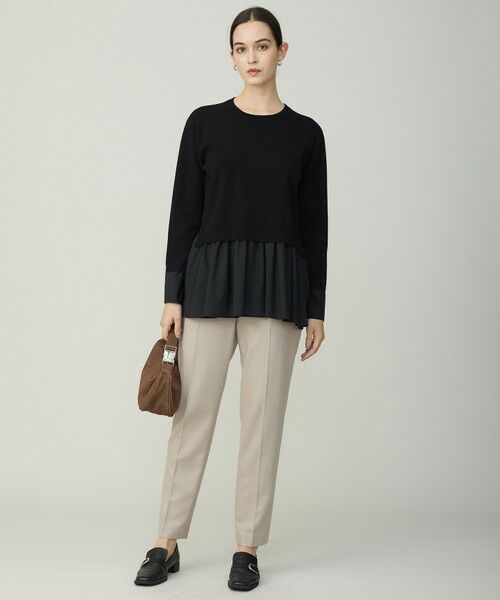 ICB / アイシービー ニット・セーター | レーヨンシルクストレッチブレンド ドッキングペプラムプルオーバー | 詳細11