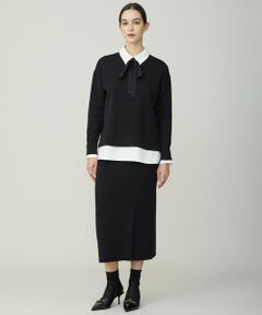 ICB / アイシービー ミニ・ひざ丈スカート | コットンポリエステルスムース ニットスカート