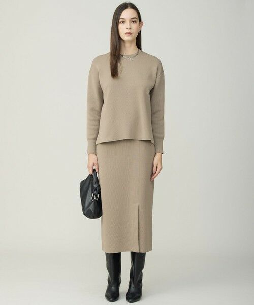 ICB / アイシービー ミニ・ひざ丈スカート | コットンポリエステルスムース ニットスカート | 詳細1