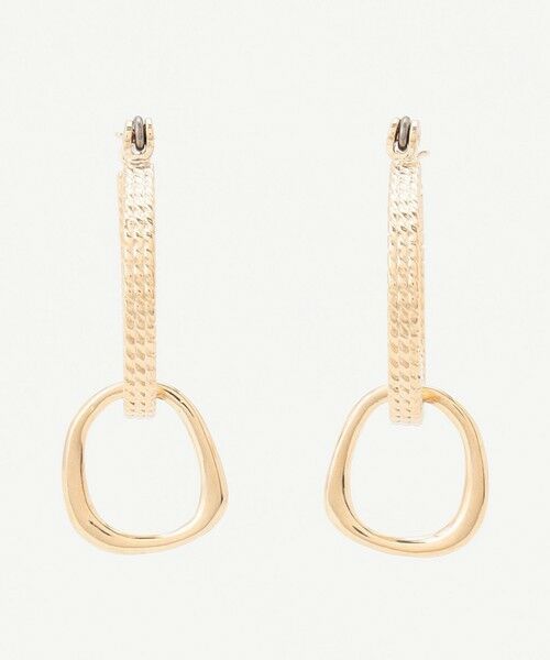 ICB / アイシービー ピアス・イヤリング | チェーンフープピアス（ゴールド）