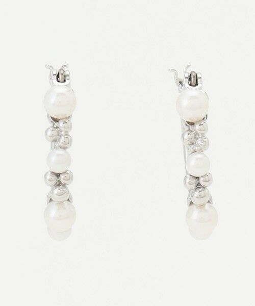 ICB / アイシービー ピアス・イヤリング | メタルパールコンビピアス（シルバー系）