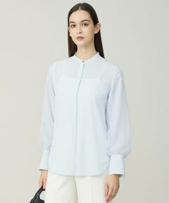 ICB / アイシービー シャツ・ブラウス | オーガンコンビシャーティング シアーレイヤードスリーブブラウス