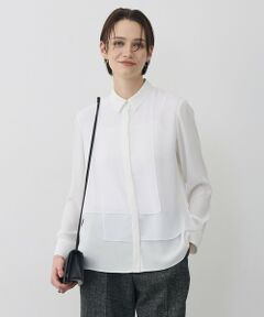 ICB / アイシービー シャツ・ブラウス | BackSatinAmunzen  異素材デザイン シャツブラウス