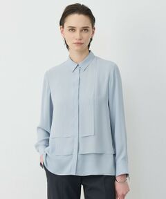 ICB / アイシービー シャツ・ブラウス | BackSatinAmunzen  異素材デザイン シャツブラウス
