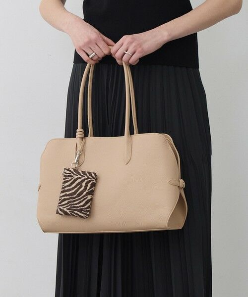 ICB / アイシービー トートバッグ | 【A4サイズ収納可】ラウンドボストントート（ベージュ）