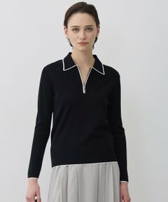 ICB / アイシービー ニット・セーター | シンセティックフルニードル ハーフジップニット