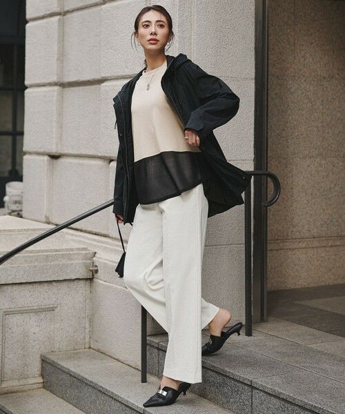 ICB / アイシービー ニット・セーター | ヴィスコースワイド シアーコンビプルオーバー | 詳細1