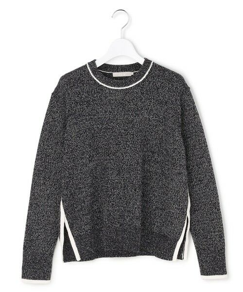 ICB / アイシービー ニット・セーター | コットンツイスター クルーネックニット（ブラック×オフホワイトミックス）