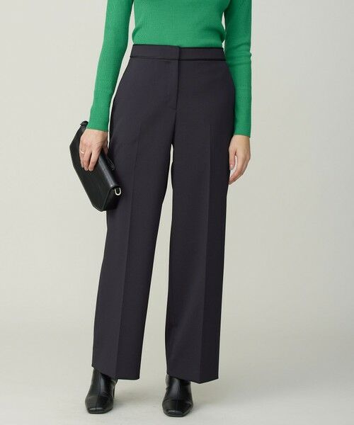 ICB / アイシービー その他パンツ | ハイツイストダブルクロス ワイドパンツ（ネイビー）