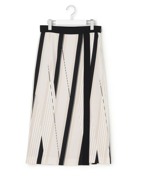 ICB / アイシービー ミニ・ひざ丈スカート | ランダムストライププリント ストレートスカート | 詳細7