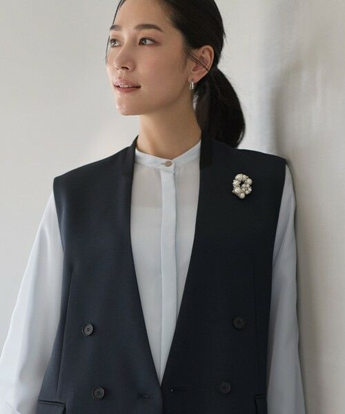 ICB / アイシービー ブローチ・コサージュ | Cパールセットブローチ（シルバー）