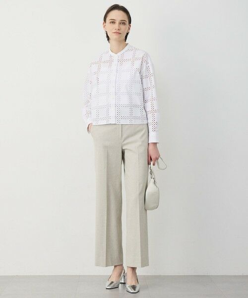 ICB / アイシービー シャツ・ブラウス | スクエアエンブロイダリー クロップドシャツ | 詳細13